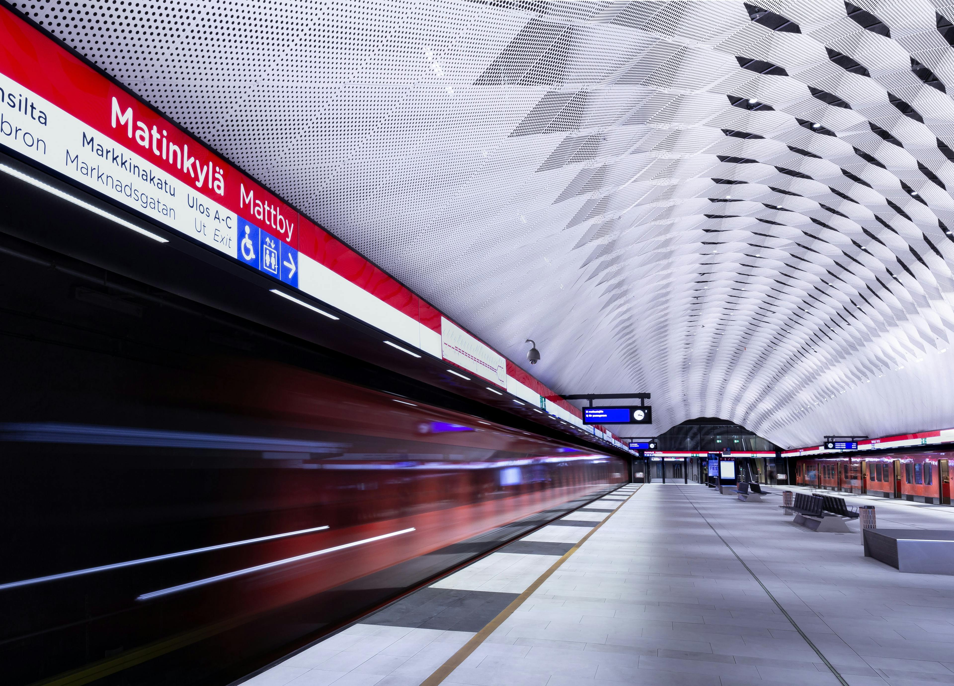 Metro station in Helsinki