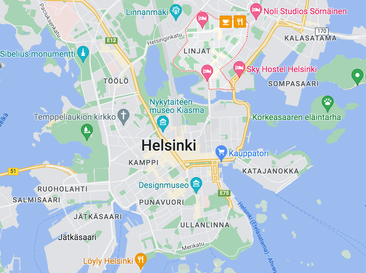 Kallio on map